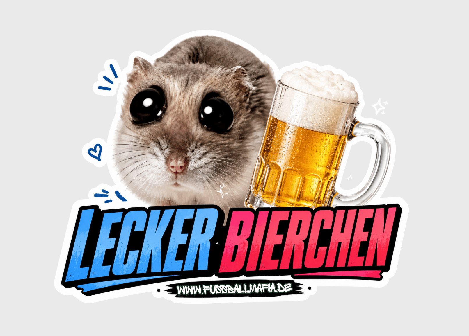Malle-Sticker: Lecker Bierchen (Hamster Meme)