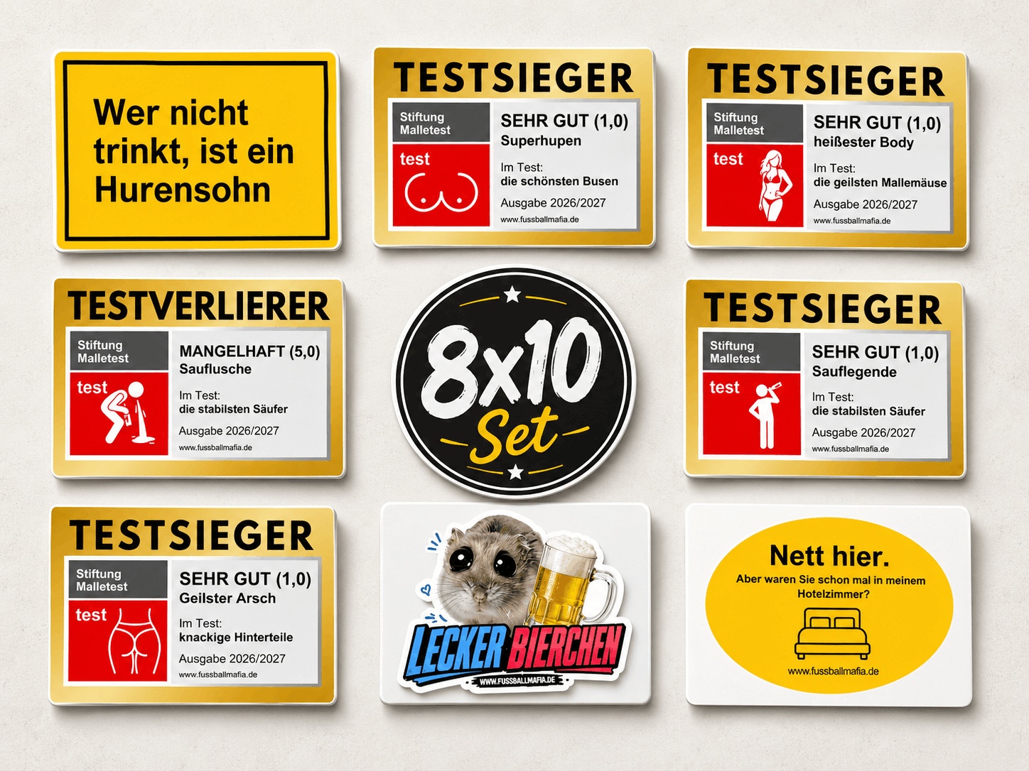 Malle Sticker Set 8x10 Stück