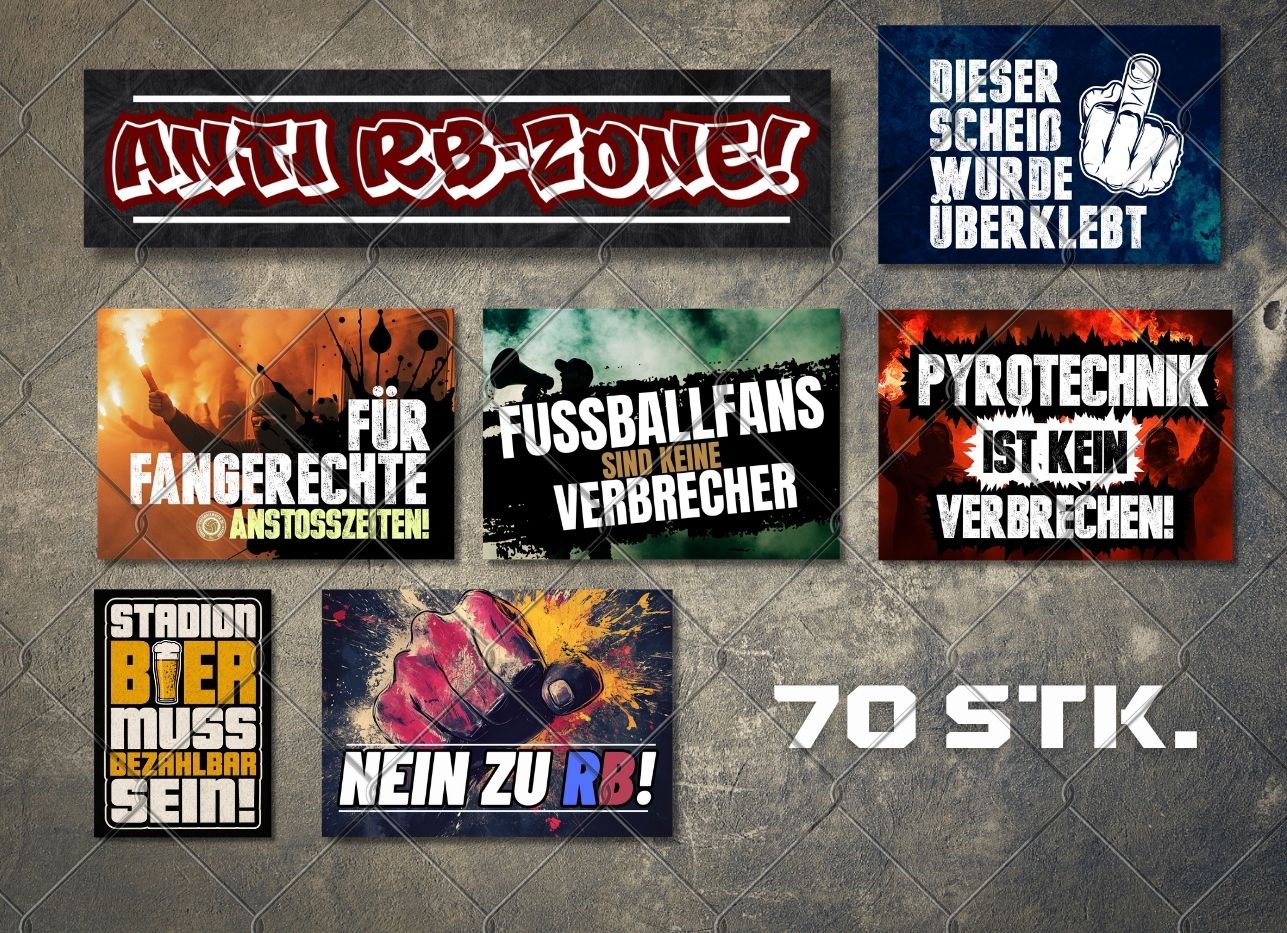 Set "Fankultur pur" - 70 Aufkleber