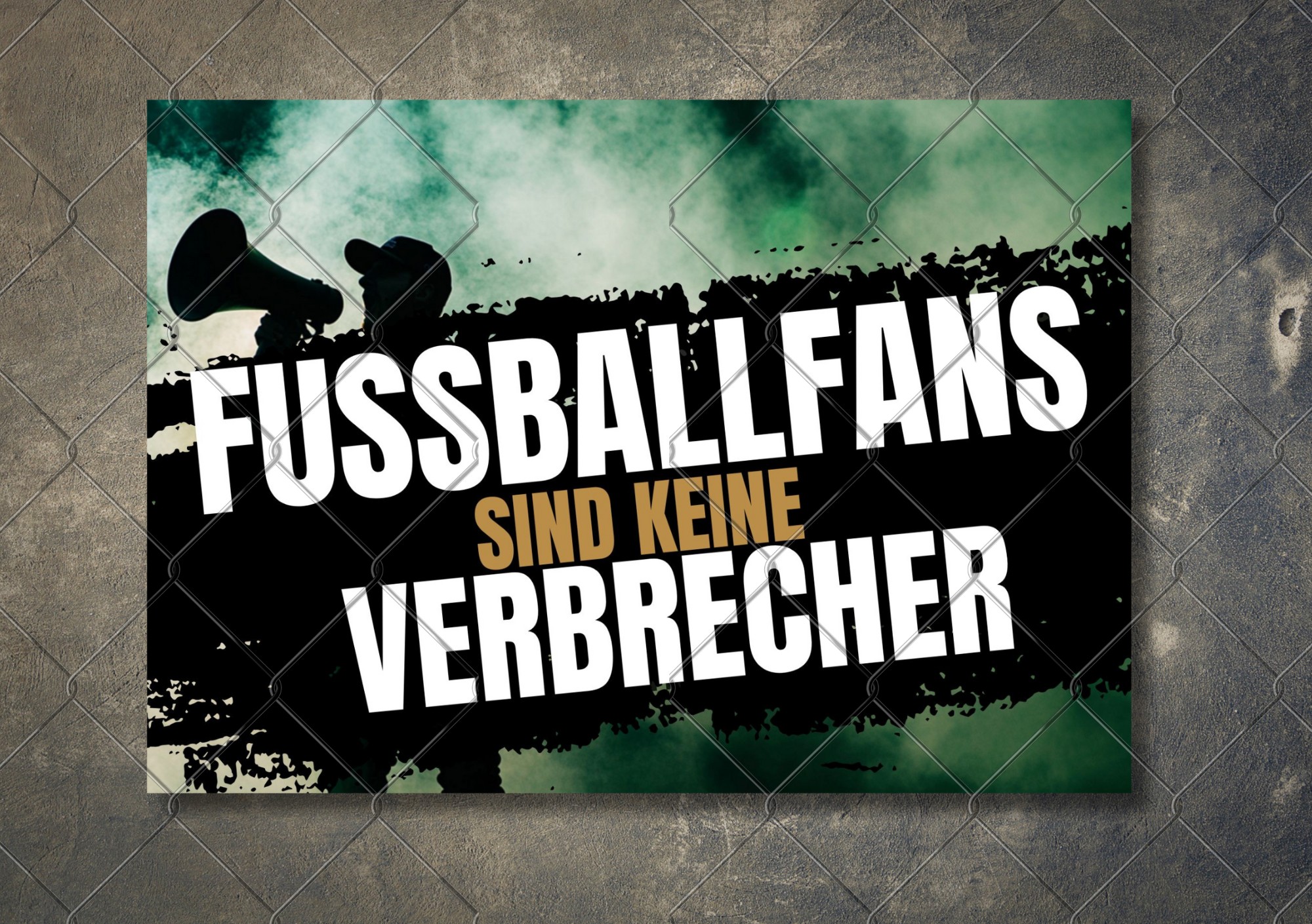 Fußballfans sind keine Verbrecher – Aufkleber gegen Repression & Polizeiübergriff