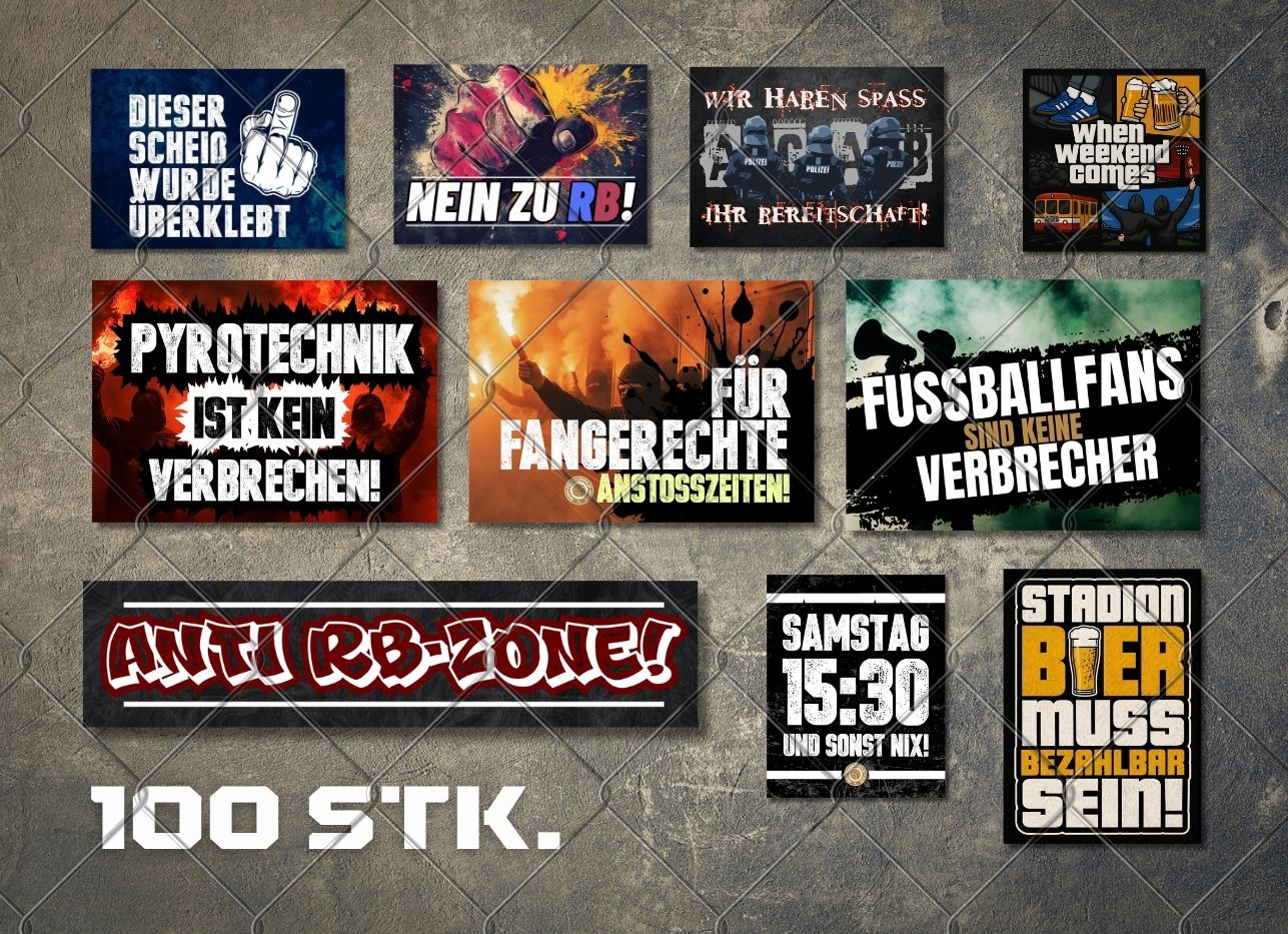 Set "Fankultur pur" XL - 100 Aufkleber