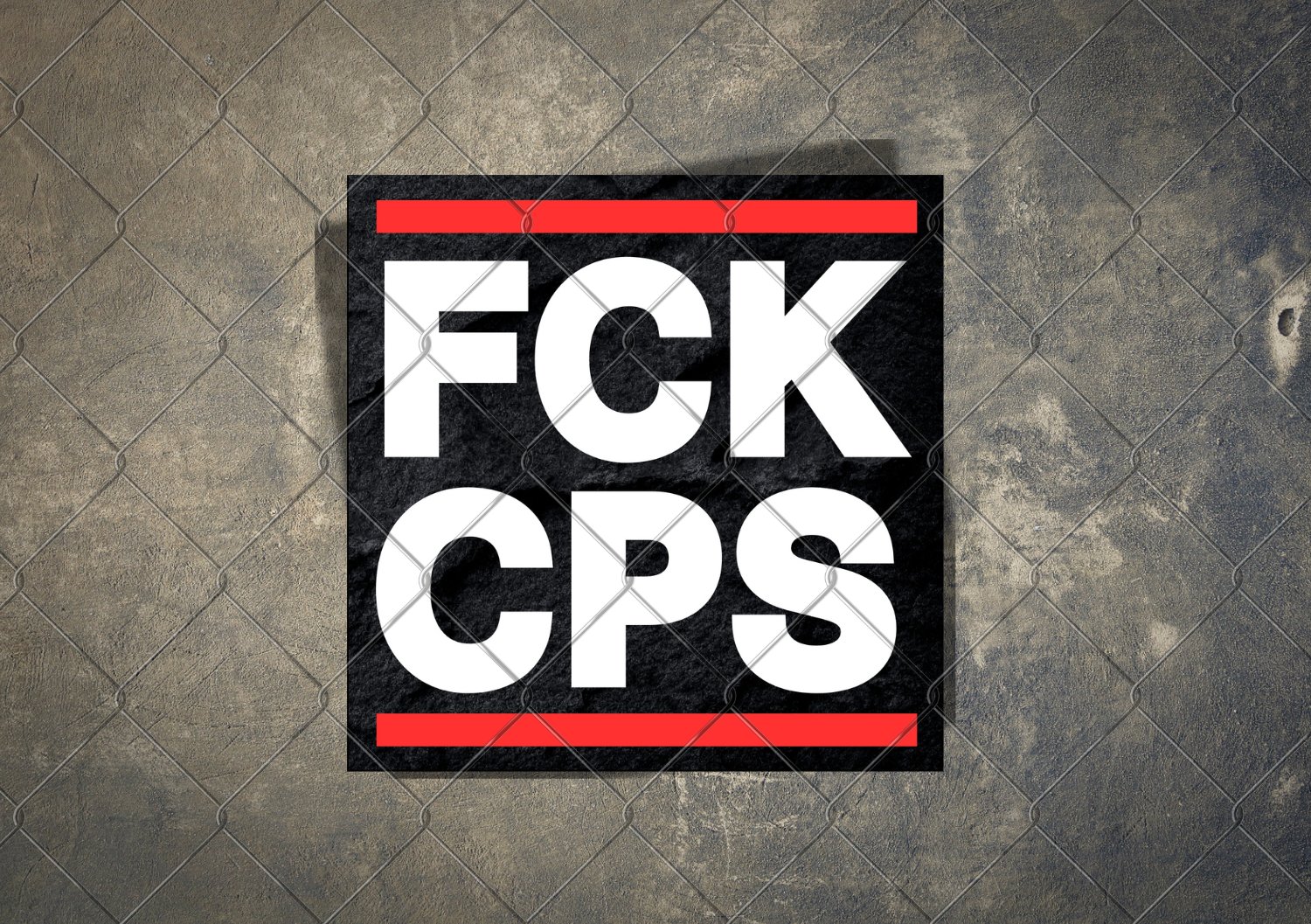 Aufkleber "FCK CPS" (7x7cm)