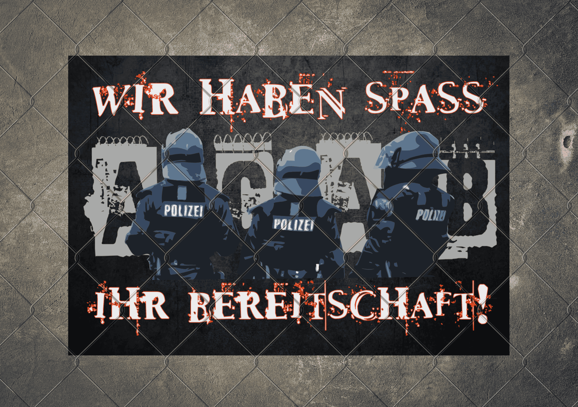 Aufkleber "ACAB - Wir haben Spaß - ihr Bereitschaft" 10x7cm