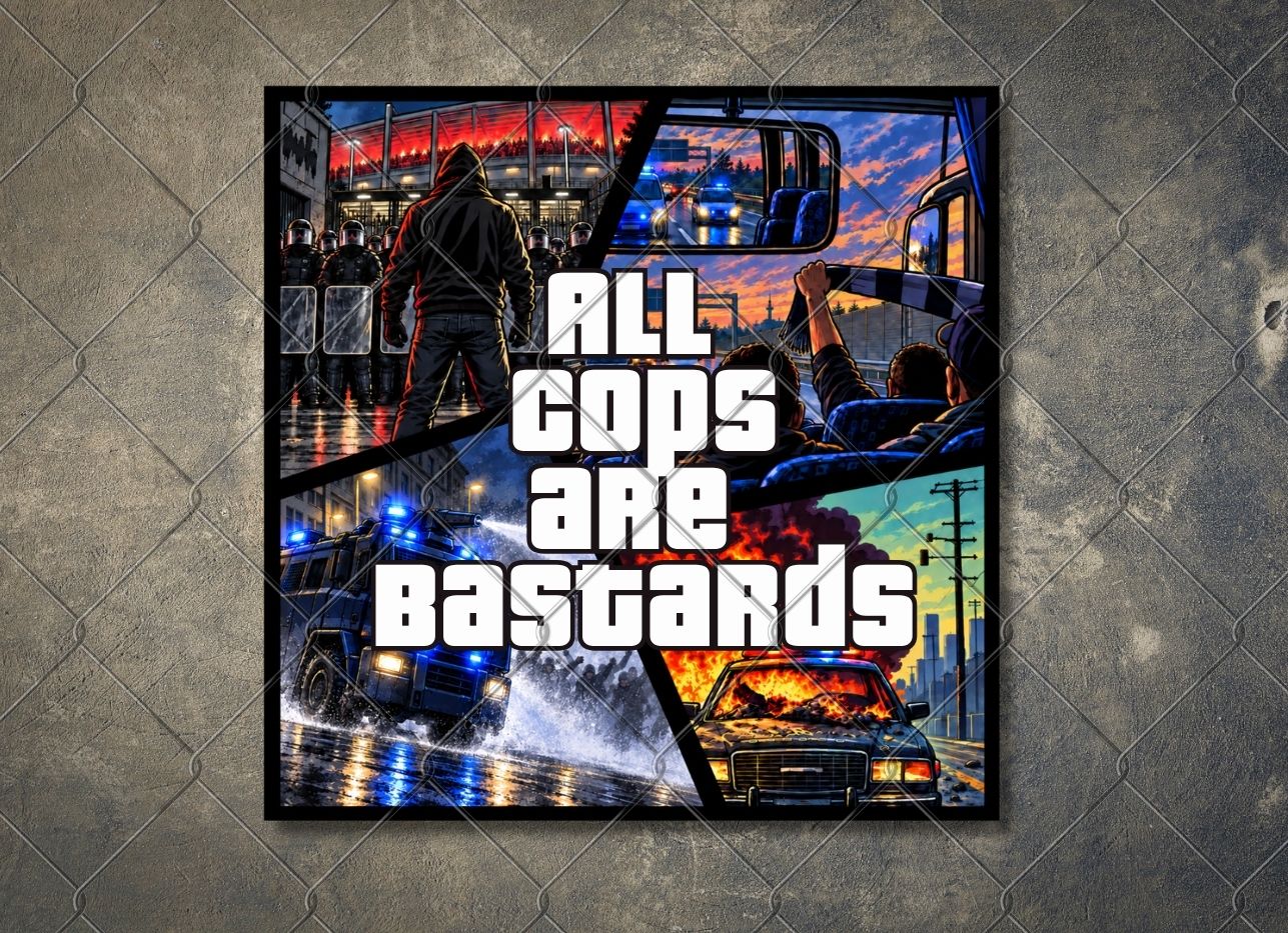 Aufkleber "All Cops Are Bastards" (10,5x10,5cm)