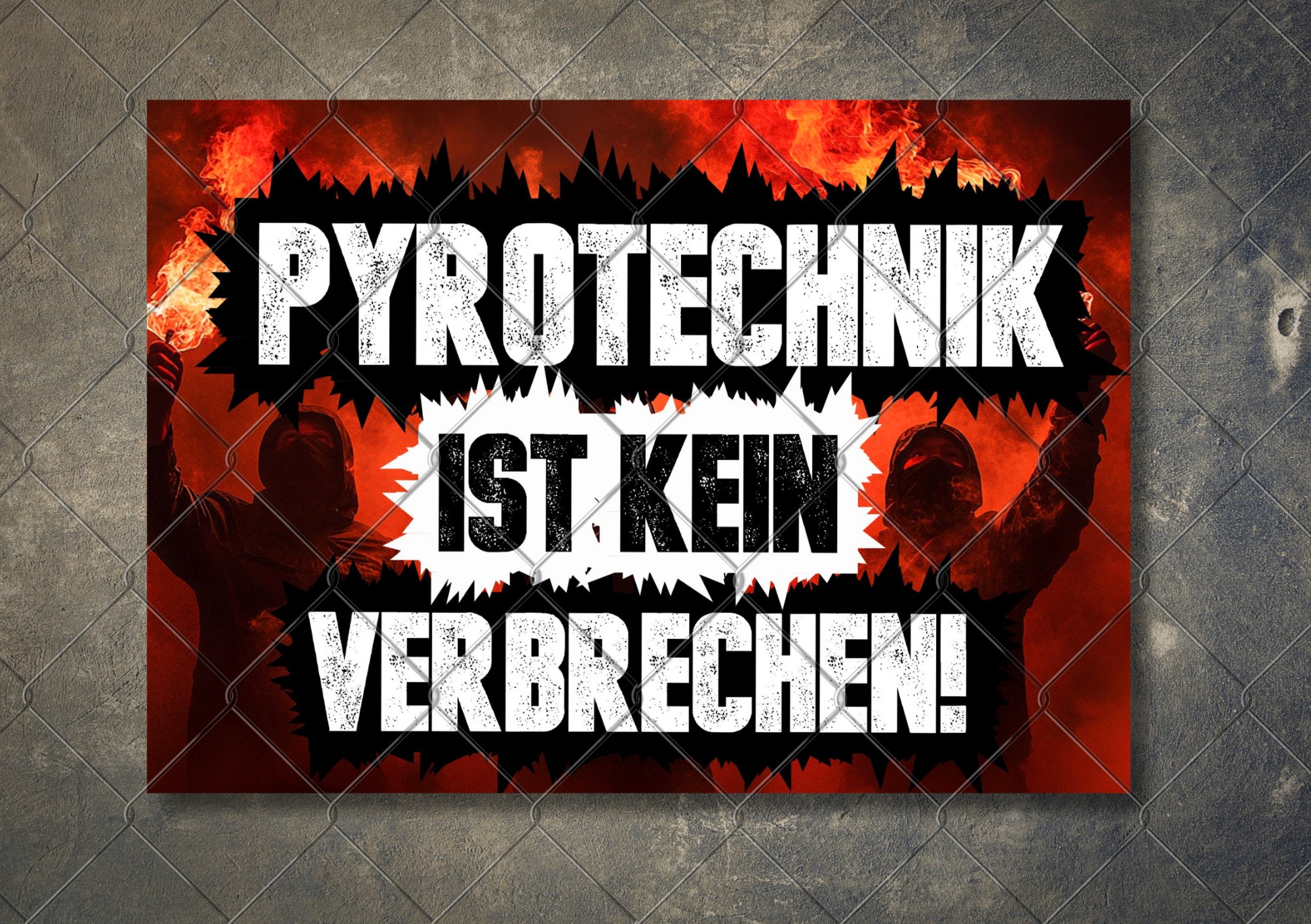 Aufkleber "Pyrotechnik ist kein Verbrechen"