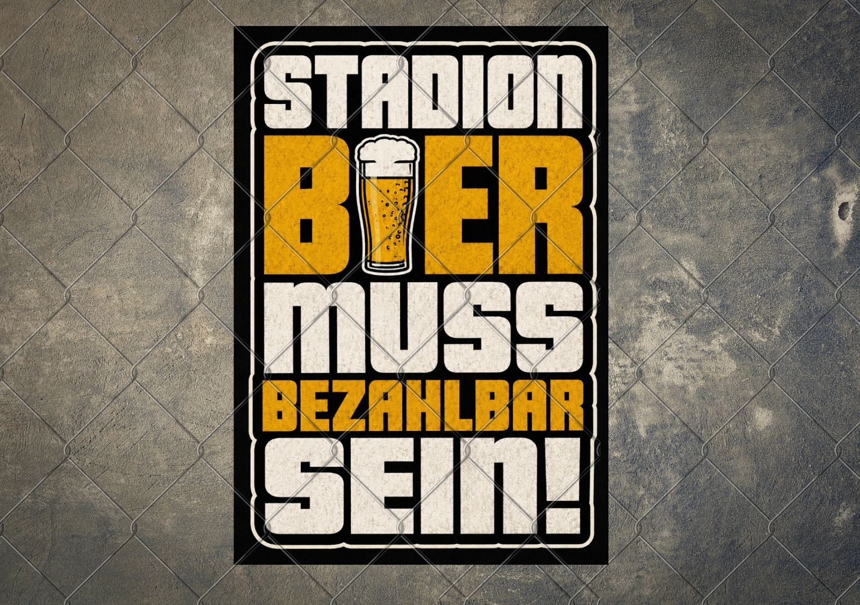 Aufkleber "Stadionbier muss bezahlbar sein!" (7x10cm)