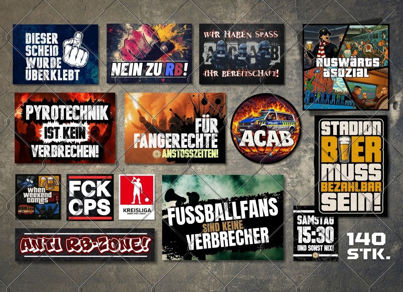 Set "Fankultur pur" XXL - 140 Aufkleber