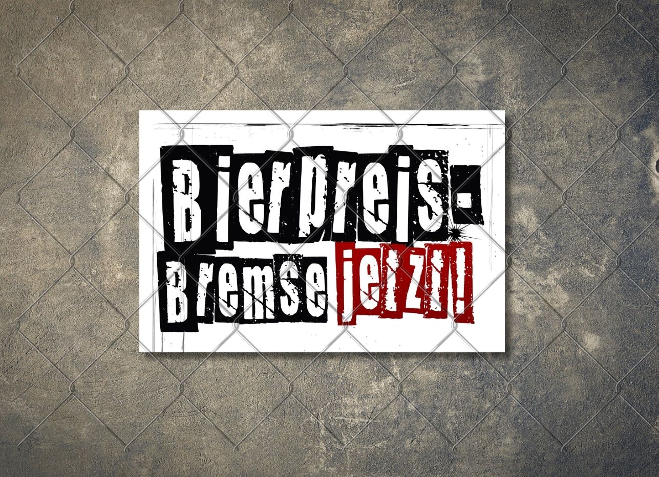 Aufkleber "Bierpreisbremse JETZT!" (7x5cm)